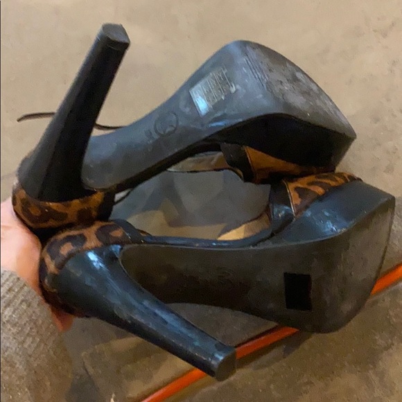 Cheetah print black chunky stilettos Michael kors - Picture 5 of 7